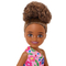 Ляльки - Лялька Barbie Челсі та друзі Темношкіра брюнетка у сукні з квітами (DWJ33/HGT07)#2