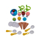 Наборы профессий - Игровой набор OTSIXE Динозавр Магазин мороженого (1368A6)#4