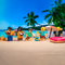 Фигурки персонажей - Игровой набор Roblox Tropical resort rycoon Ultimate vacation W12 (ROB0687)#4