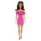 Куклы - Кукла Barbie Fashionistas в розовом миниплатье с рюшами (HRH15)#2