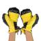 Спортивные активные игры - Боксерские перчатки Strateg желто-черные (2079)#3