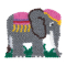 Мозаїка - Набір полів Hama Midi Слон жирафа лев та верблюд (HM-4582) #6