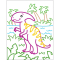 Товары для рисования - Цветные раскраски Ranok Динозаврик (АРТ18705У)#3