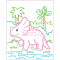 Товари для малювання - Кольорові зафарбовки Ranok Динозаврик (АРТ18705У)#4