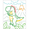 Товари для малювання - Кольорові зафарбовки Ranok Динозаврик (АРТ18705У)#5
