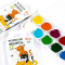 Канцтовари - Набір акварельних фарб ROSA Kids Cats 12 кольорів (301202)#4