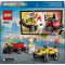 Конструкторы LEGO - Конструктор LEGO City «Пицца-авто против пожарной машины» Набор гонок (60458)#3