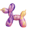 Набори для творчості - Набір для творчості Pour Palz Флюїд Арт Брелок Balloon Dog блакитний (GS-G18194/3)#2
