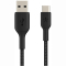 Павербанки - ​Кабель Belkin USB-A > USB-C заряджання/синхронізації 15Вт Type-C плетений чорний (CAB002BT3MBK)#2