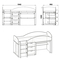 Детская мебель - Кровать чердак Универсал Компанит Нимфея альба (белый) (hub_h3soax)#2
