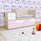 Детская мебель - Кровать детская Art In Head Binky ДС4114 (3 в 1) 1732x950x732 дуб сонома / сакура+аляска (ДСП) + решетка б/п (110211921)#5