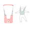 Манежі, ходунки - Набір дитячі віжки-ходунки Рожевий і слинявчик на пластиковій кнопці 2Life (n-1053)#3