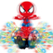 Фигурки персонажей - Игрушечная машинка-гироскутер Человек Паук Spider Man светодиодная с музыкальными эффектами игрушка на двух колесах (VD 3901)#4
