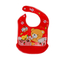 Товары по уходу - Набор силиконовая тарелка коврик для кормления ребенка 22х15 см и Слюнявчик ПВХ Красный (vol-1070)#9