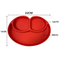 Товары по уходу - Силиконовая тарелка коврик для кормления ребенка 22х15 см Красный (vol-909)#2