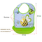 Товари для догляду - Набір ложка силіконова з утриманням форми вигину для годування дитини Рожева і слинявчик Бджола (n-802)#5