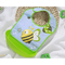 Товари для догляду - Набір ложка силіконова з утриманням форми вигину для годування дитини Рожева і слинявчик Бджола (n-802)#6