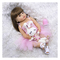 Куклы - Силиконовая коллекционная кукла Reborn Doll 55 см Девочка Моника (198)#4