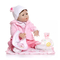 Пупсы - Силиконовая коллекционная кукла Реборн Reborn девочка Молли Виниловая Кукла Высота 55 См (230)#5