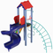 Игровые комплексы, качели, горки - Детский игровой развивающий комплекс Петушок с пластиковой горкой Спираль KDG 6,47 х 1,55 х 3,45м (KDG-11524)#2