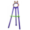 Детская мебель - Детский мольберт для рисования Doloni 110-130 с аксессуарами зелено-фиолетовый 013777/6#3