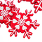 Аксесуари для свят - Набір іграшок Elisey Сніжинки 6 см Червоний з білим (0450j) (MR61995)#3