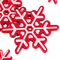 Аксесуари для свят - Набір іграшок Elisey Сніжинки 6 см Червоний з білим (0450j) (MR61995)#4