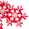Аксесуари для свят - Набір іграшок Elisey Сніжинки 6 см Червоний з білим (0450j) (MR61995)#5