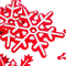 Аксессуары для праздников - Набор игрушек Elisey Морозные узоры 5 см Красный с белым (0448j) (MR62009)#4
