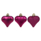 Аксесуари для свят - Набір пластикових новорічних прикрас Flora Сердечка 6 шт D-6 см Рожевий (12443) (MR62533)#2