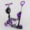 Самокати - Самокат дитячий багатофункціональний з батьківською ручкою 5в1 Best Scooter PU колеса з підсвічуванням Purple (74073)#6