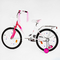 Велосипеды - Детский велосипед CORSO Fleur U-образная рама корзинка 20" White and pink (115249)#3