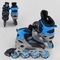 Ролики дитячі - Роликові ковзани Best Roller (30-33) PVC колеса, світло на передньому колесі, в сумці Blue/Grey/Black (98857)#2