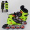 Ролики детские - Роликовые коньки Best Roller (30-33) PVC колёса, свет на переднем колесе, в сумке Black/Light green (98861)#2
