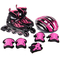 Ролики детские - Набор роликовые коньки Banwei BW-188 L Черно-розовый (60508476) (410836008)#2