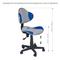 Детская мебель - Детское компьютерное кресло FunDesk LST3 Blue-Grey (520742248)#4
