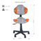 Дитячі меблі - Дитяче крісло FunDesk LST3 Orange-Grey (1516485285)#5