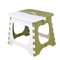 Дитячі меблі - Складаний стільчик-табурет Jianpeile Anpei A9805GW 25 х 29 х 23 см Зелений з білим (499)#3