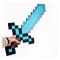 Холодное и метательное оружие - Алмазный меч Майнкрафт Bioworld 1393#2