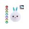 Ночники, проекторы - Силиконовый детский ночник Зайчик Dream Light - Bunny аккумуляторный, LED RGB 7 режимов свечения, мягкий светильник игрушка Белый с синим (EL-543-13/1)#5