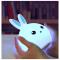Ночники, проекторы - Силиконовый детский ночник Зайчик Dream Light - Bunny аккумуляторный, LED RGB 7 режимов свечения, мягкий светильник игрушка Белый с синим (EL-543-13/1)#8