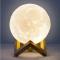 Ночники, проекторы - Ночной светильник 3D Moon Lamp "Луна" без аккумулятора с пультом (3_03723)#3