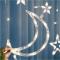 Аксессуары для праздников - Гирлянда штора Звезды и Луна Bambi XR-5 W USB 120 L 3*1 м USB+батарейка белый свет (63394)#3