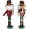 Аксесуари для свят - Статуетка новорічна Лускунчик з мечем 25см, червоний із зеленим та чорним Bona DP73652#2