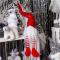 Персонажи мультфильмов - Новогодняя мягкая игрушка Novogod'ko "Гном" красная пайетка 56 см LED тело 973733 Красный#3