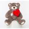 Мягкие животные - Плюшевый медведь с сердцем Mister Medved Латки Капучино 150 см (076)#3