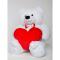 М'які тварини - Плюшевий ведмедик з серцем Mister Medved Ренді 130 см Білий (033)#2