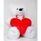 М'які тварини - Плюшевий ведмедик з серцем Mister Medved Ренді 130 см Білий (033)#3