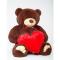 М'які тварини - Плюшевий ведмедик з серцем Mister Medved Ренді 130 см Бурий (031)#2