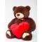 М'які тварини - Плюшевий ведмедик з серцем Mister Medved Ренді 130 см Бурий (031)#3